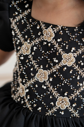 Black and gold dress